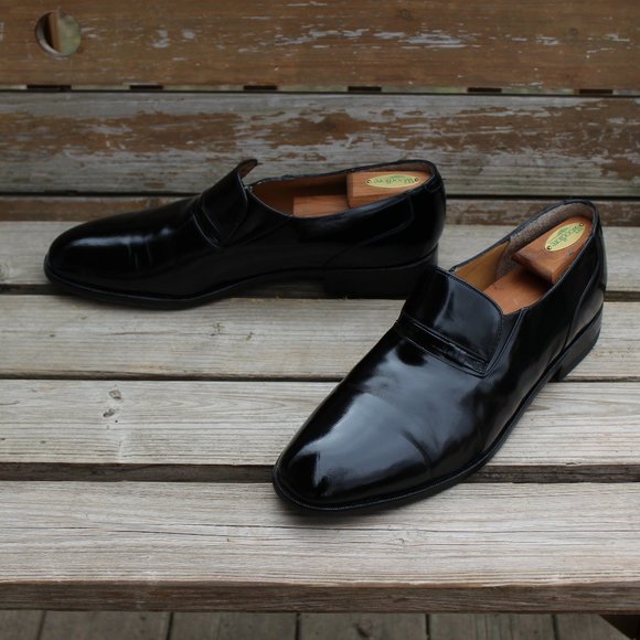 Vtg Dack’s Black Polished Slip-on Loafer, EUC - Picture 13 of 13